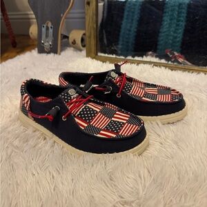 Patriotic Shoes with Flag Design